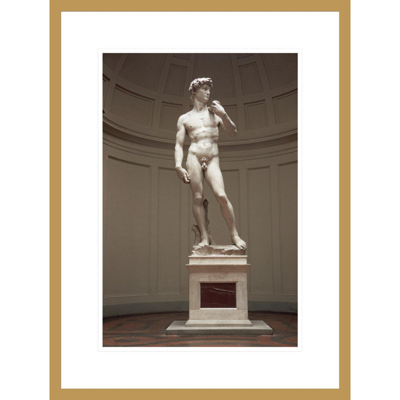 David par Michel-Ange - estampe numérique encadrée, H 21,75 po x l 16,36 po