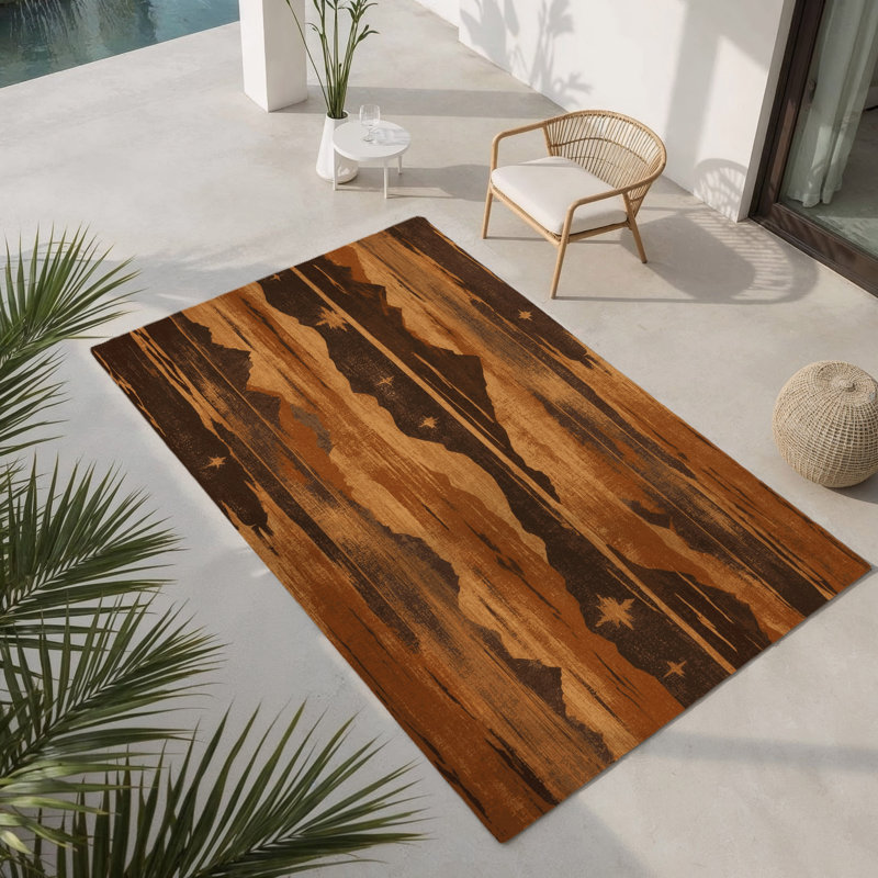 Tapis intérieur et extérieur Lunar Rise, Rectangulaire 8 pi x 10 pi