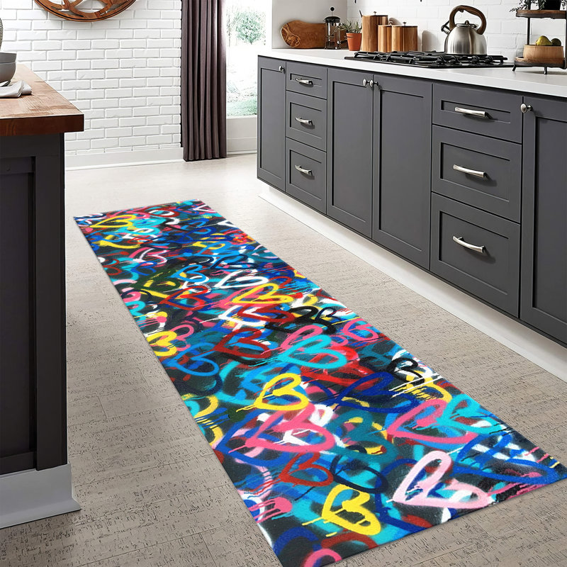Floral Symphony High Pile Soft Printed Rug with Vintage-Inspired Design for Elegant Home Decor Enhancement