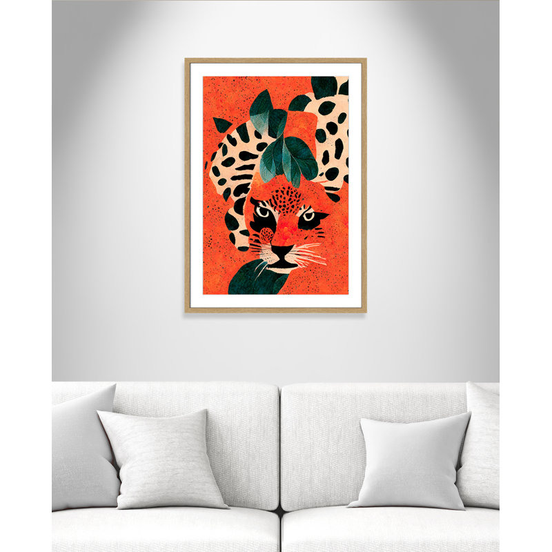 «Jaguar’s Gaze I» par Treechild, L 25,5 po x H 35,5 po, Imprimé mat, Naturel