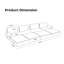 Canapé modulaire en cuir chamois 4 pièces Boneless - aucun assemblage requis-106915325