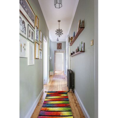 Alveretta Striped Area Rug