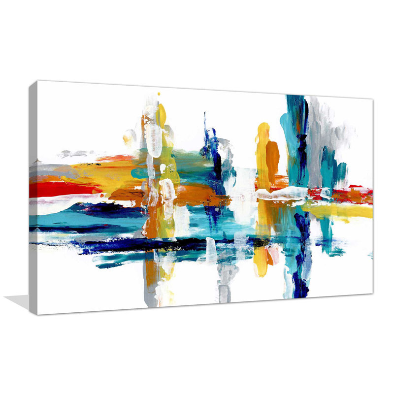 Captive Color III par - Peinture, H 36 po x l 60 po x P 1,5 po, Toile tendue
