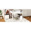 Grand lit mezzanine blanc avec bureau, tablettes de rangement et boîte - robuste, guide d'assemblage transparent, compartiments pratiques