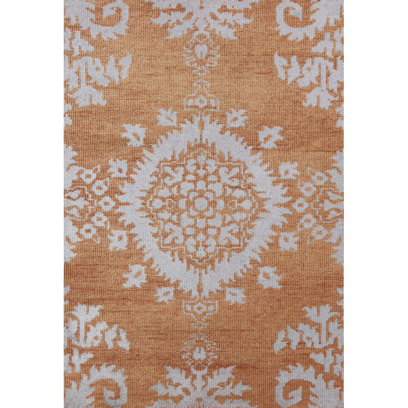 One-of-a-Kind 4'0" X 5'10" New Age Wool Area Rug in Brown