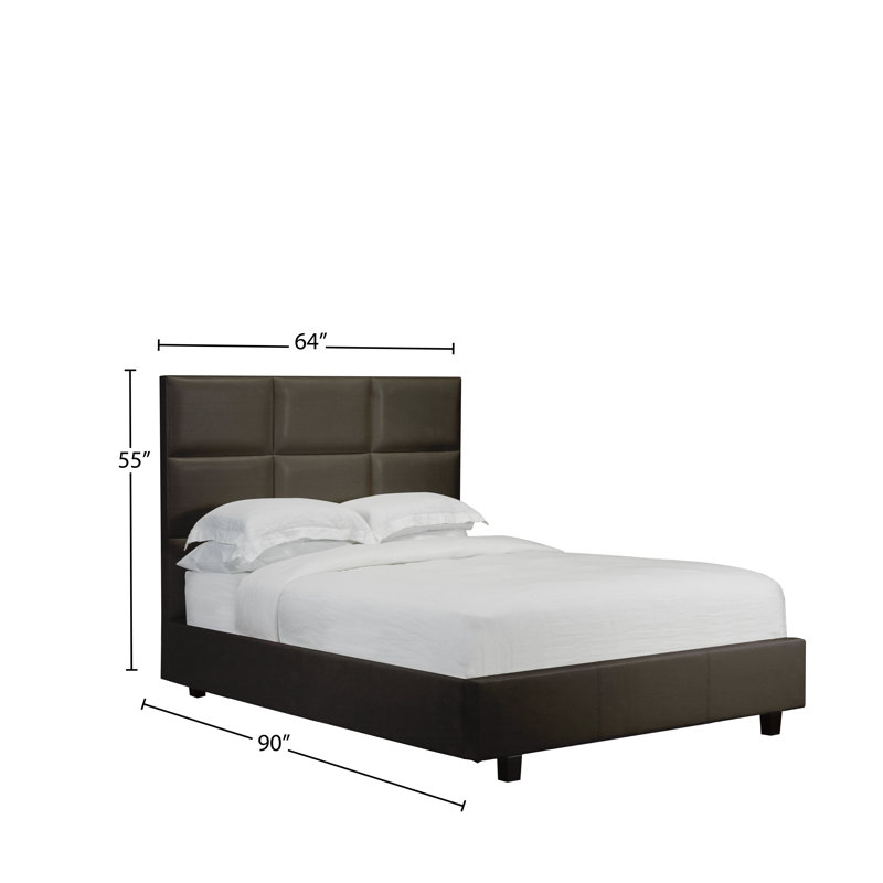 Lit plateforme tapissier Haverhill, Grand, Espresso