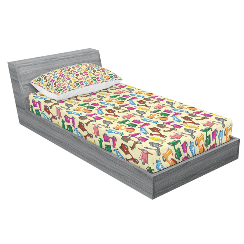 Microfiber Sheet Set, Twin Sheet Set with Fitted Sheet