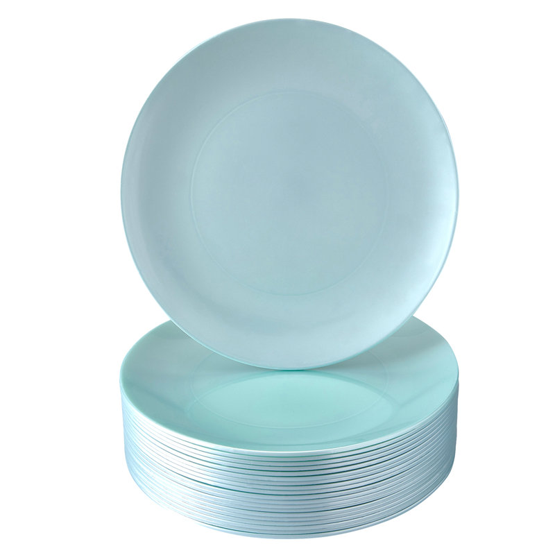 Assiette à salade jetable en plastique épais, Menthe