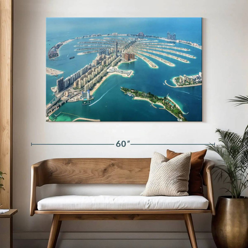 Nicci Palm Jumeirah d'en haut, H 34 po x l 51 po