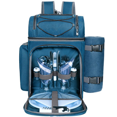 Fleur De Lis Living Backpack Blue