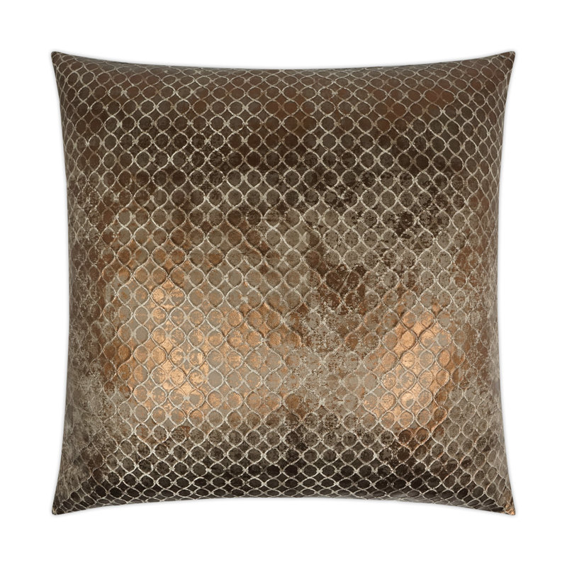 Beadling Pillow Cover & Insert, Bronze, Square 20"