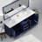 Double Bath Vanity 80 in. W x 22 in. D, with Carrara Marble Top