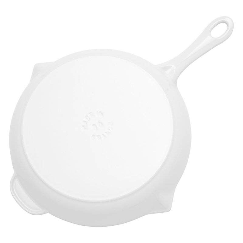 Staub Cast Iron 10-inch Fry Pan, White, 10"