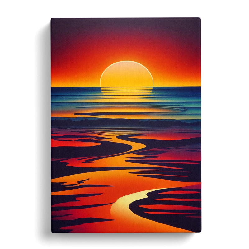 Gemi Sunset Acrylic Paint - Wrapped Canvas, 76cm H x 50cm W