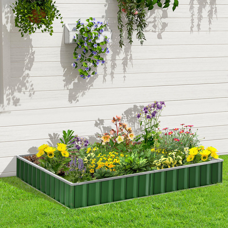 Metal Planter Box, Green