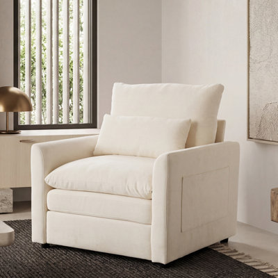 Fauteuil d'appoint moderne rembourré 32,5 po Drago