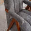 Fauteuil d'appoint de style Mid-Century moderne, fauteuil en forme de nuage avec structure en bois massif, fauteuil en chenille pour salon, chambre à coucher, balcon-1390622457