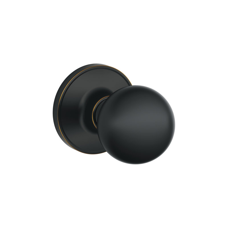 Corona Knob Hall and Closet Lock, Aged Bronze