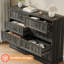 Commode à 8 tiroirs H 55 po, commode de chambre à coucher, meuble télé en bois rustique pour le salon Hava-399509981