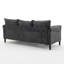 Moderne pour le salon avec rangement et tissu gris en forme de L 3, fabrication charmante et confortable