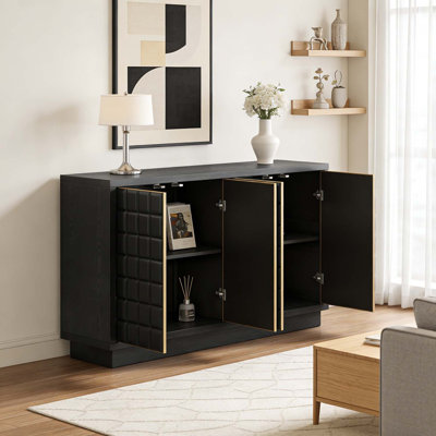 Modern 4-Door Storage Cabinet,Perfect for Living Room,Kitchen or Home Office
