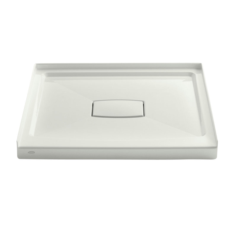 Archer 36" x 36" Single Threshold Center Drain Shower Base with Removable Cover, Black