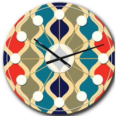 Horloge murale rétro de conception rétro VI - Mid-Century