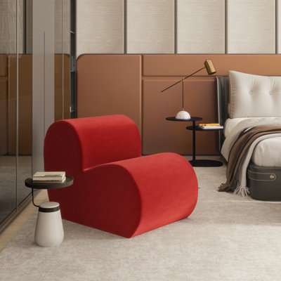 91cm Heart Sofa Upholstered Cotton Accent Chair