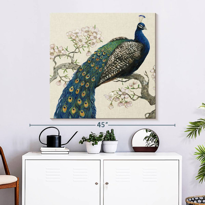 Brampt paon et fleurs I
