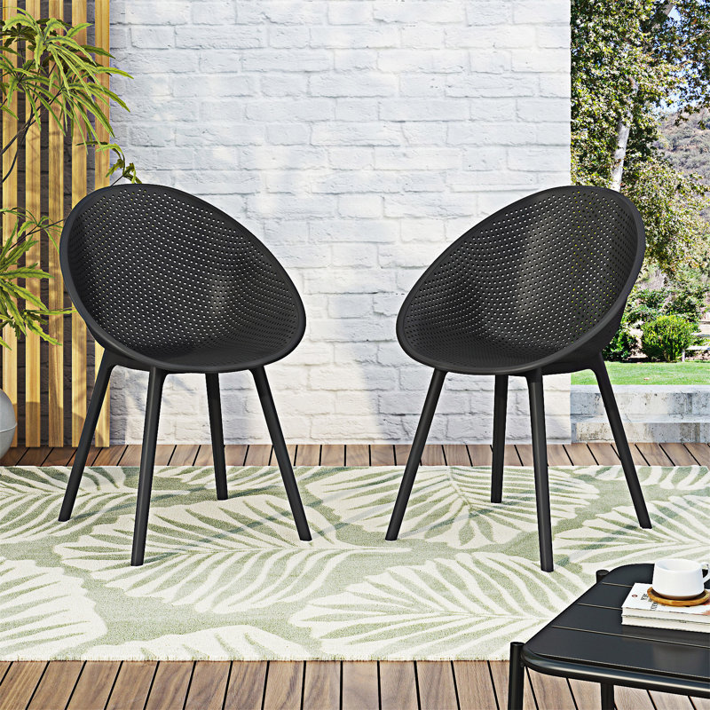 Chaise de salle à manger (ensemble de 2), Noir