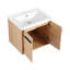 Meuble-lavabo pour salle de bain avec lavabo simple, meuble-lavabo sous-comptoir moderne avec double tiroir, meuble-lavabo sur pied autoportant, bois d'ingénierie