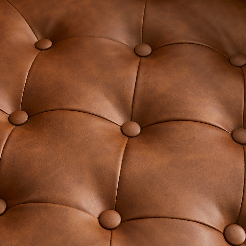 Button-Tufted Upholstered  Accent Chair  With Rolled Arm  For Living Room, Bedroom