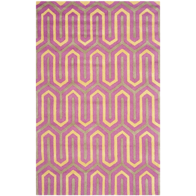 Altair Geometric Wool Hand Woven Area Rug, Rectangle 122 x 183 cm