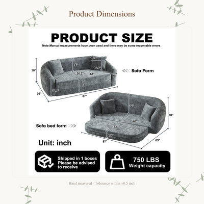 Canapé inclinable incurvé convertible avec confort profond