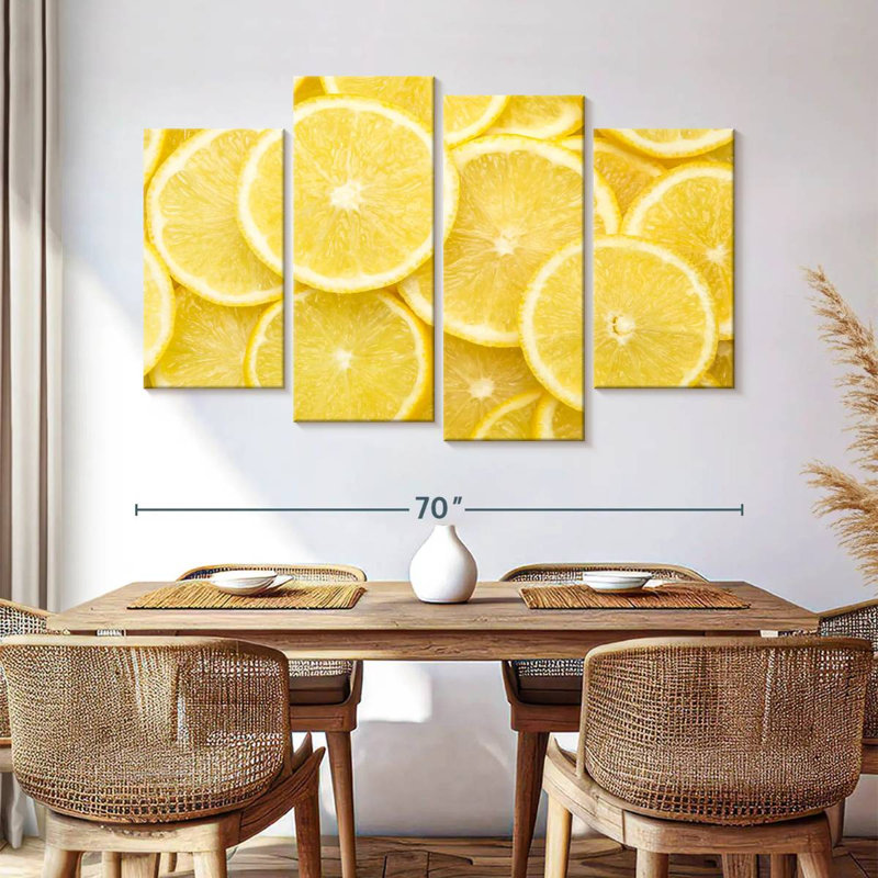 Yarlin Slices Of Lemon, 42" H x 68" W