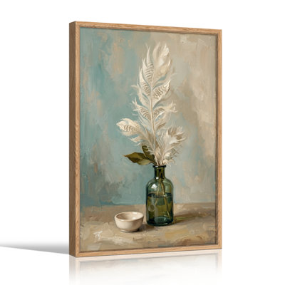 «Feather Vase», reproduction d'art sur toile, ensemble de 1