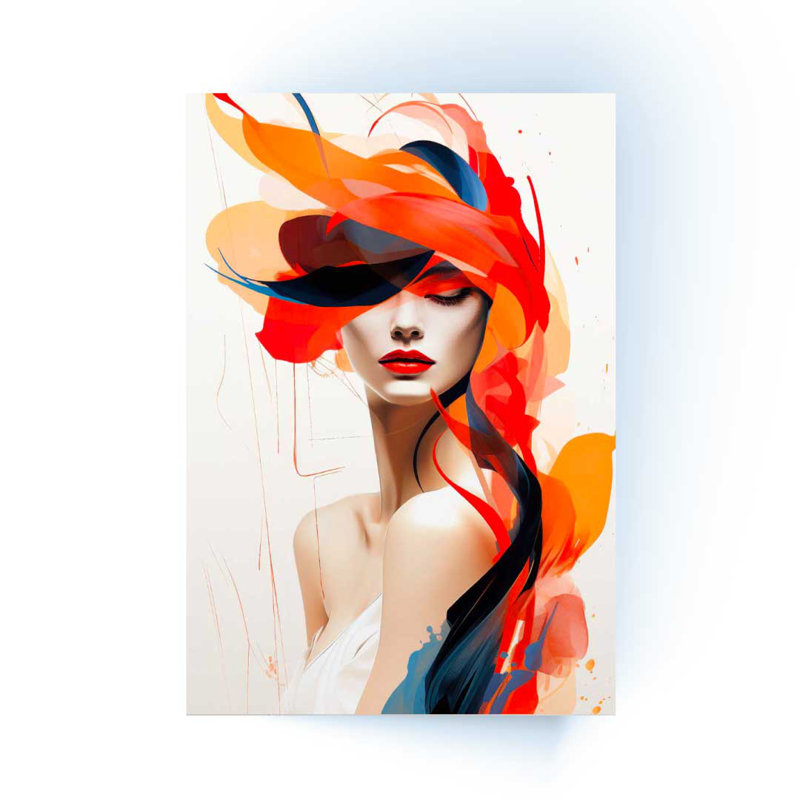 «Modern Colors Woman», ensemble de 3 reproductions d'art mural, H 24 po x l 73 po x P 1 po