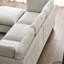 Canapé modulaire 96,5 po pour salon, canapé rembourré en chenille douce, canapé 3 places avec repose-pieds