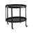 Ashgrove Modern Rustic Oval 2-Shelf Bar Cart With Tempered Glass-119451334
