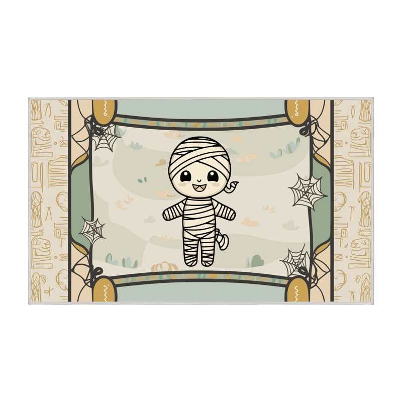 Tapis de vacances d'Halloween The Holiday Aisle®, Rectangulaire 2 pi x 3 pi