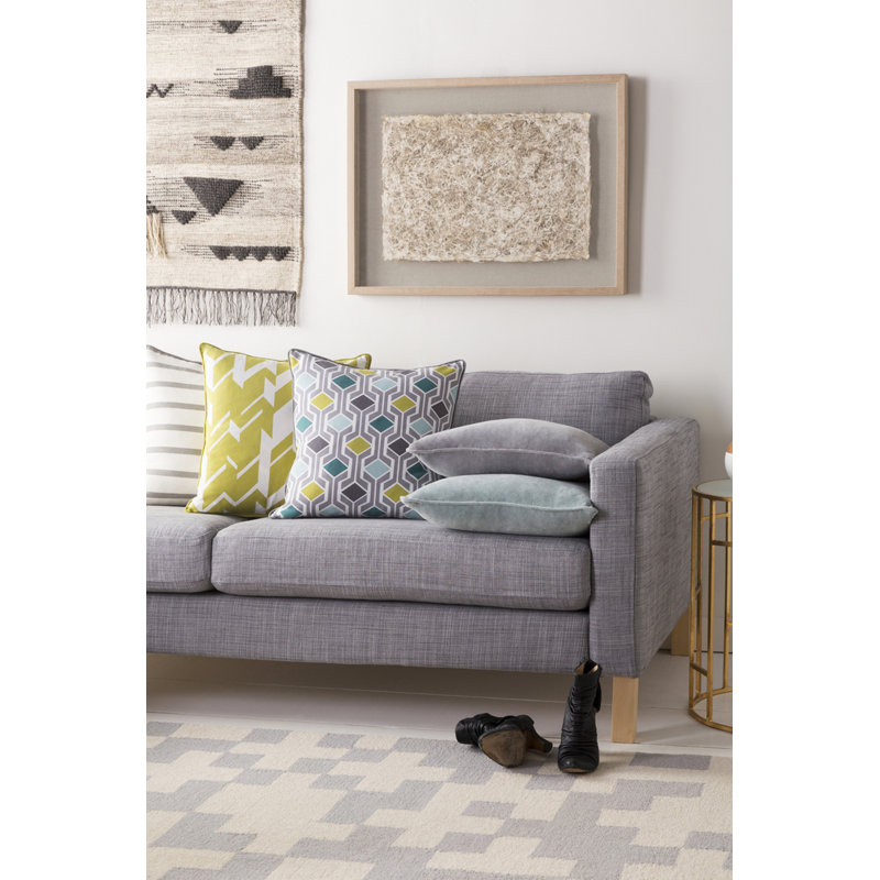 Inga Greta coton Throw Pillow, Teal Multi
