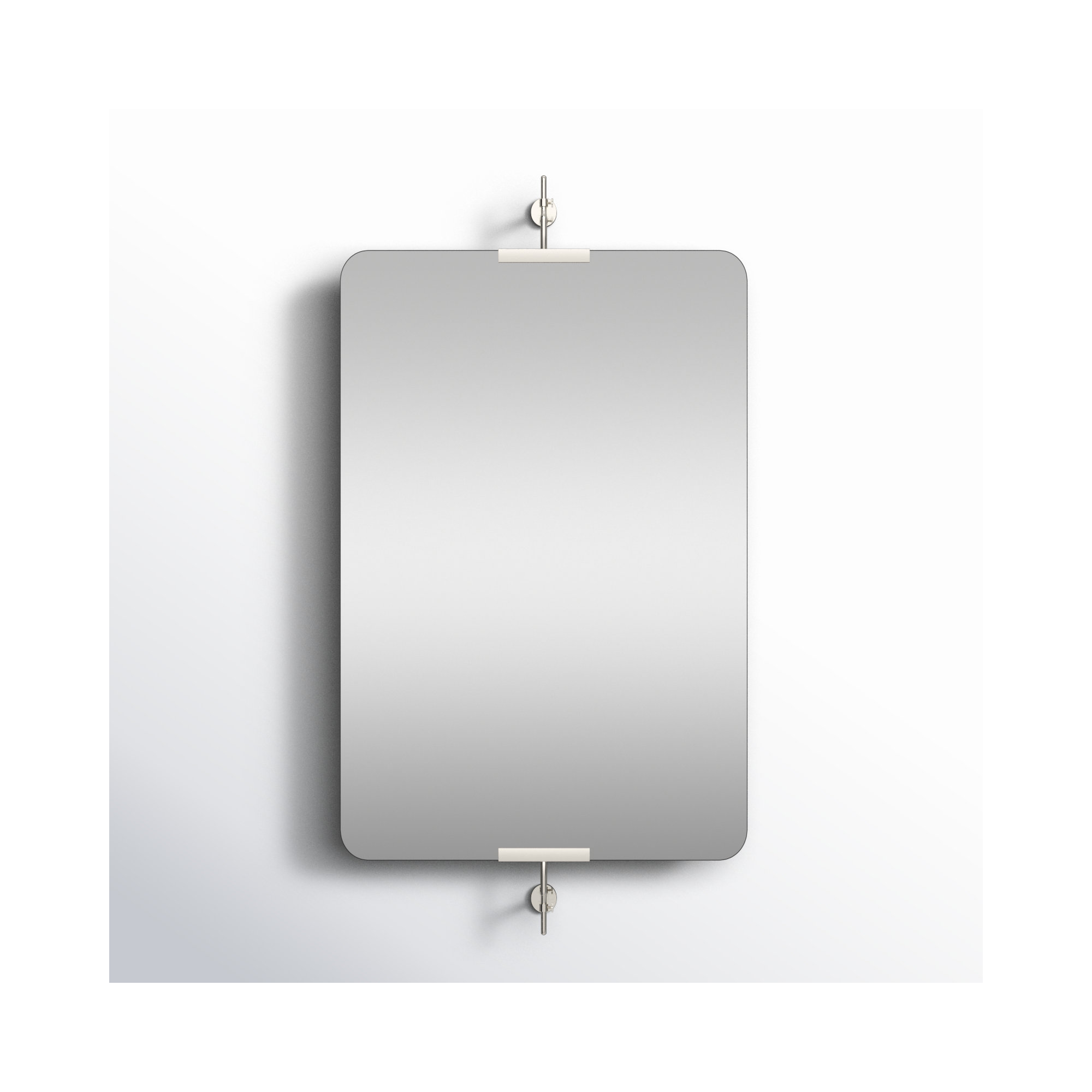 Guava Metal Rectangle Mirror, Silver, 48" x 29"