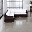 Sièges d'extérieur avec coussins crème, structure, matériau de coussin de décoloration, disposition modulaire pour un ensemble de patio confortable entièrement assemblé, toile de qualité commerciale ultra douce de qualité commerciale