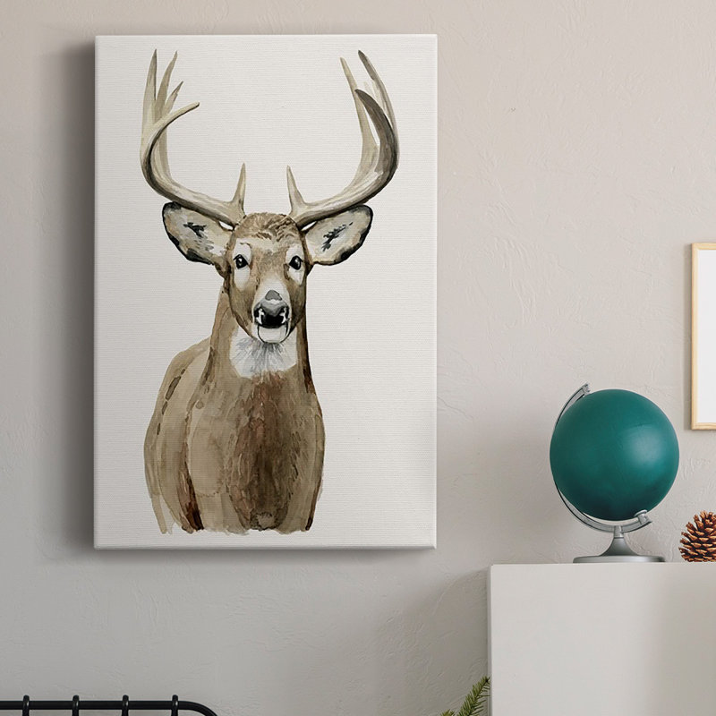 «Handsome Whitetail II», toile tendue avec châssis de qualité supérieure - prête à être accrochée, H 36 po x l 24 po x P 1 po
