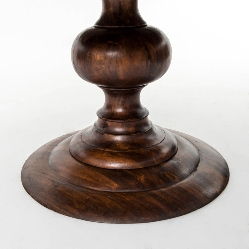 Magnolia Round Solid Wood Dining Table, Dark Oak, 60" W x 60" L
