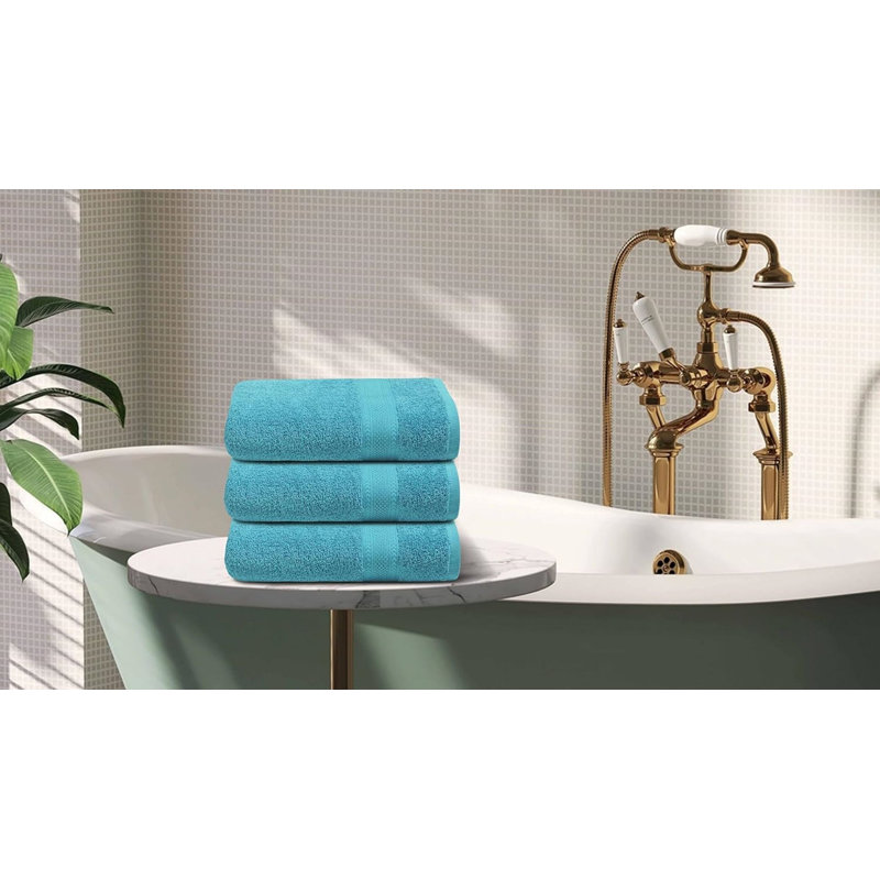 Juane Cotton Bath Towel, Teal