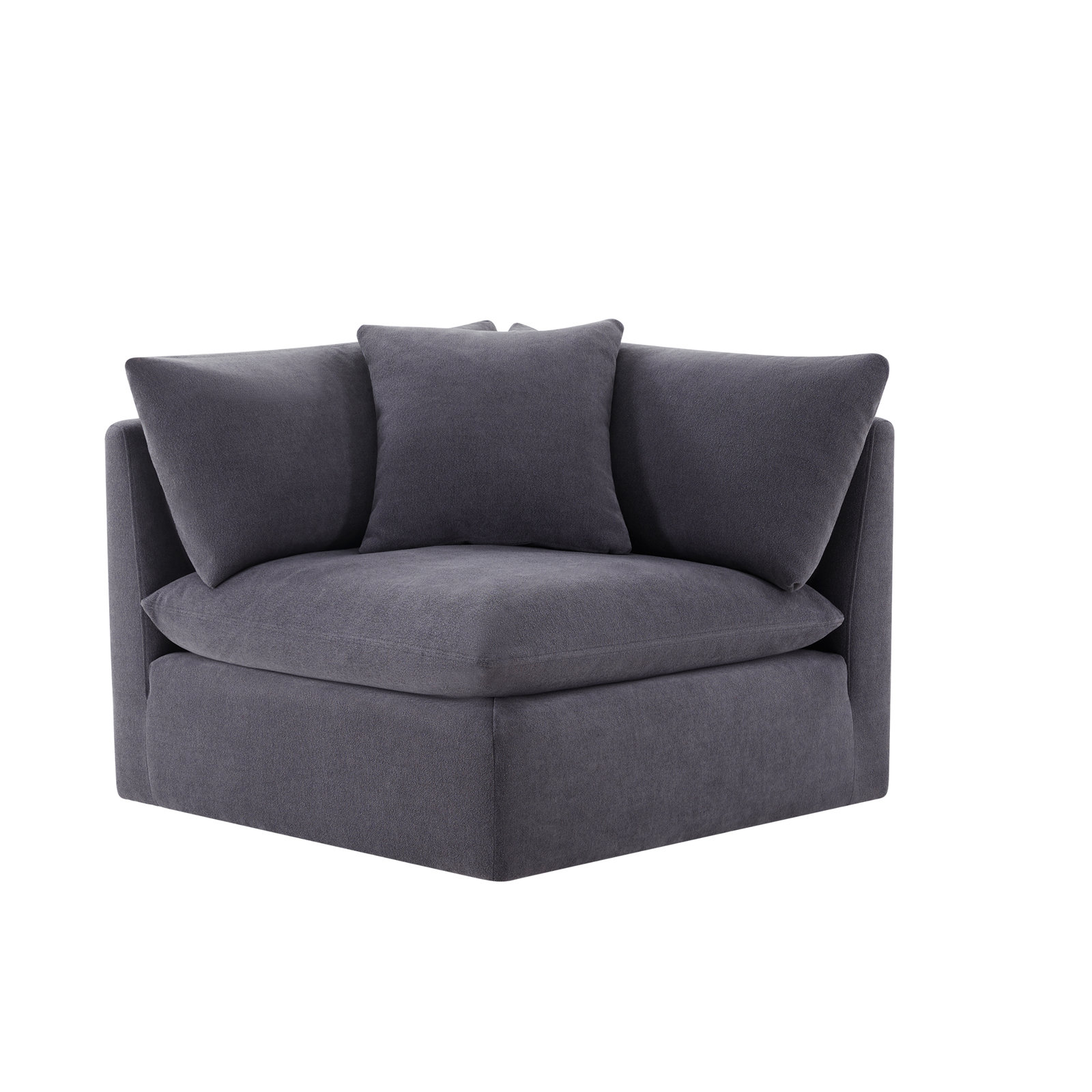 Annabella Corner Accent Chair, Willow Zinc Performance Chenille
