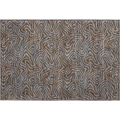 Premium Machine Washable Birchview AMF1031 Swirls Rug