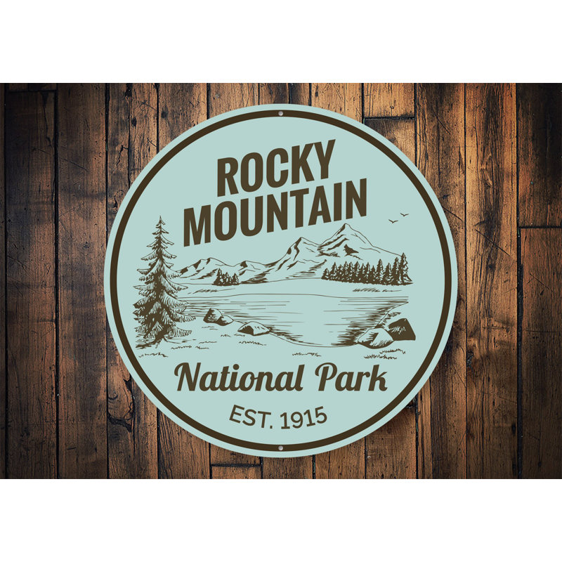 Panneau en aluminium Rocky Mountain Park, H 12 po x l 12 po x P 0,04 po
