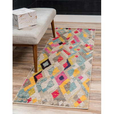 Lonniet Washable Geometric Indoor Rug